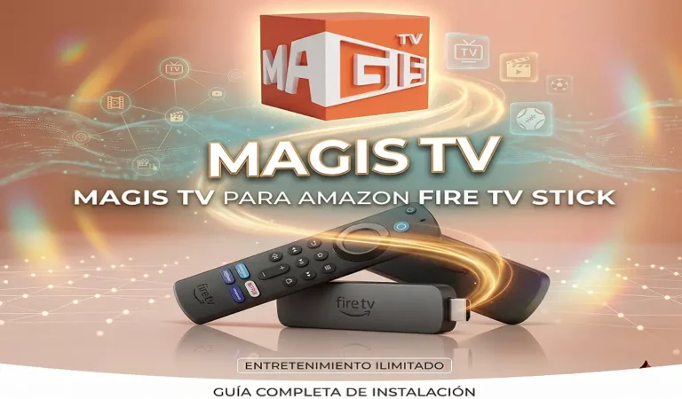Guía para instalar Magis TV en Fire TV Stick Amazon 2026 con Downloader y configuración completa para streaming HD y 4K.
